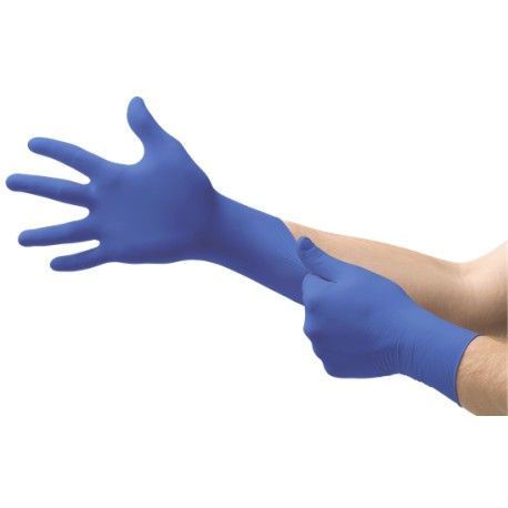 Ansell Micro-Touch Blue NItrile nitrylowe rękawice diagnostyczne bezpudrowe 200 szt