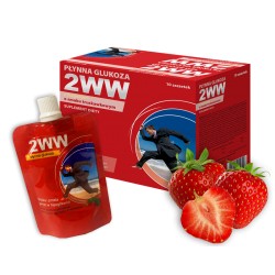 1WW - Płynna glukoza o smaku truskawkowym - 10 saszetek x 12ml